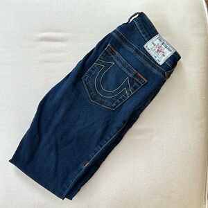 True Religion Jenny Curvy Mid Rise Skinny Jeans Size 28